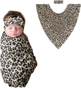 Load image into Gallery viewer, Swaddle Blanket & Headband Set – Viscose from Bamboo Stretchy Baby Swaddle for Newborn Girls, Receiving Blanket or Nursing Cover
