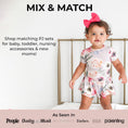 Load image into Gallery viewer, Swaddle Blanket & Headband Set – Viscose from Bamboo Stretchy Baby Swaddle for Newborn Girls, Receiving Blanket or Nursing Cover
